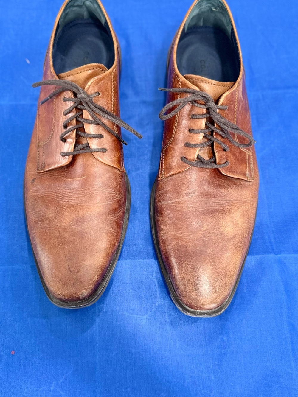 Cole Haan Men's Leather Derby Oxfords in Chestnut Brown